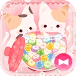 -candy cats- theme +home android application logo